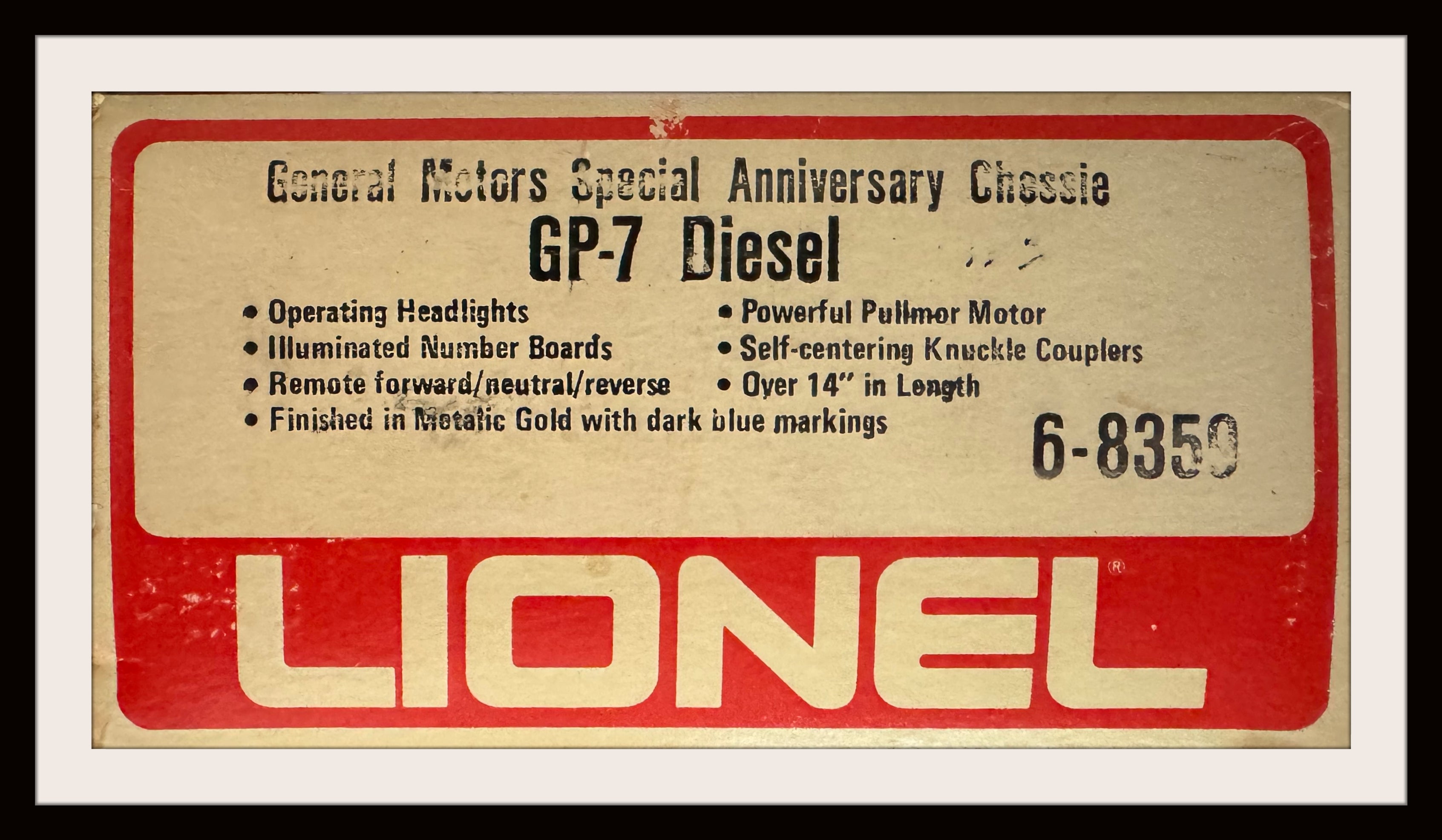 Lionel GM Special Anniversary Chessie GP-7
