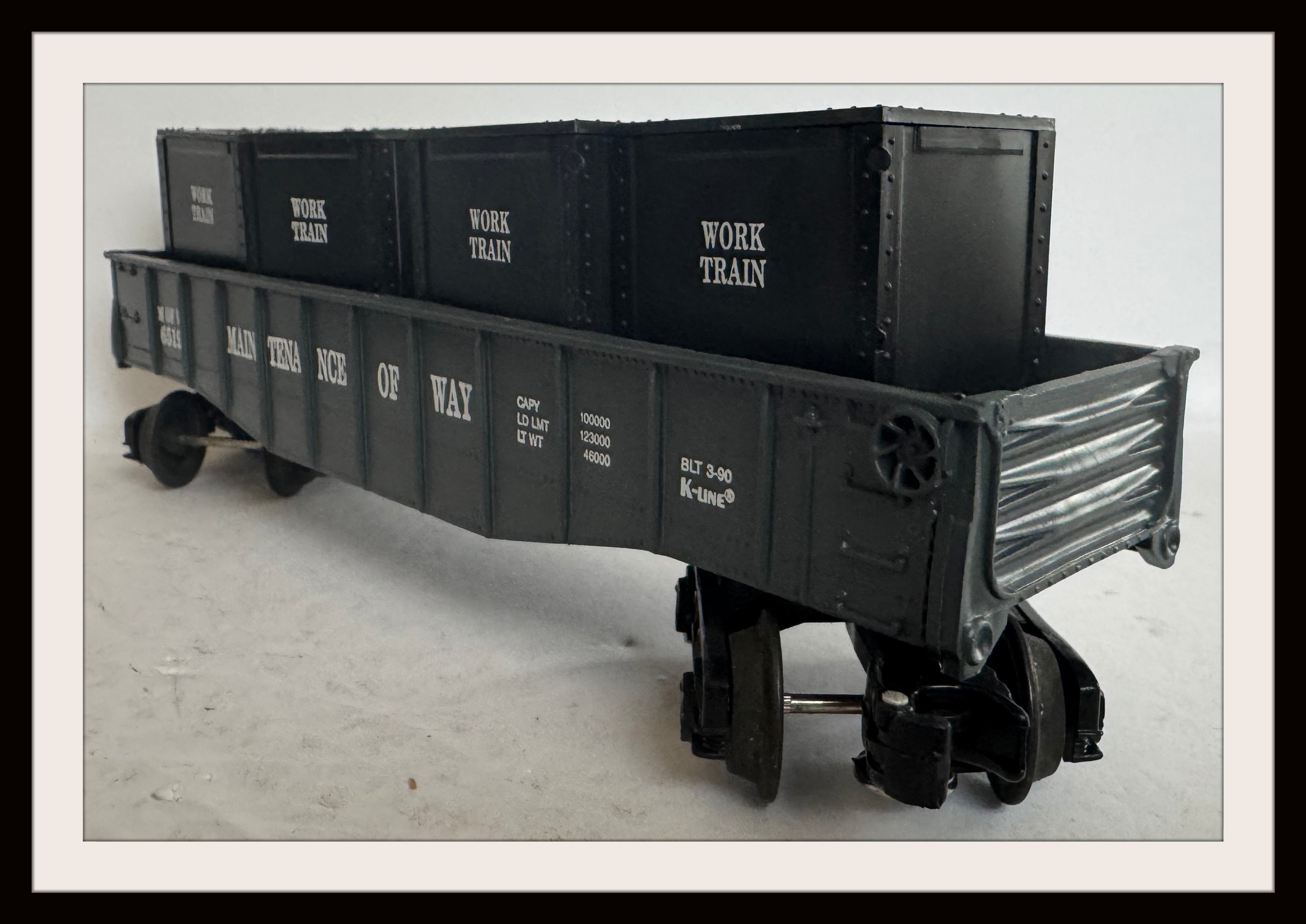 K-Line Maintenance of Way Gondola # 6519 Like New