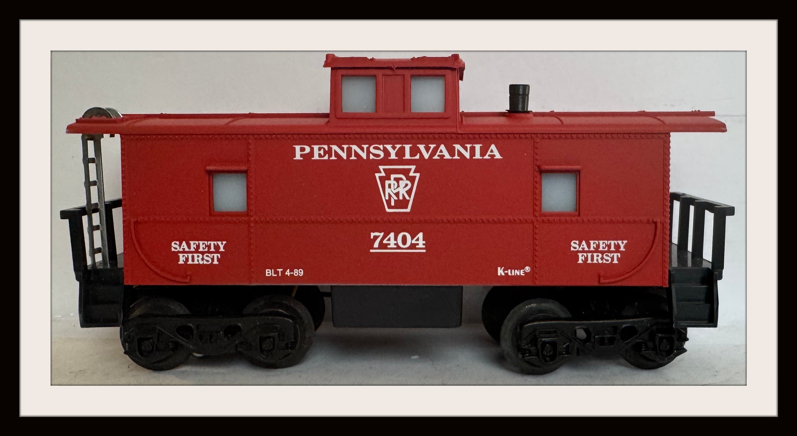 K-Line PRR Illuminated Caboose # 7404