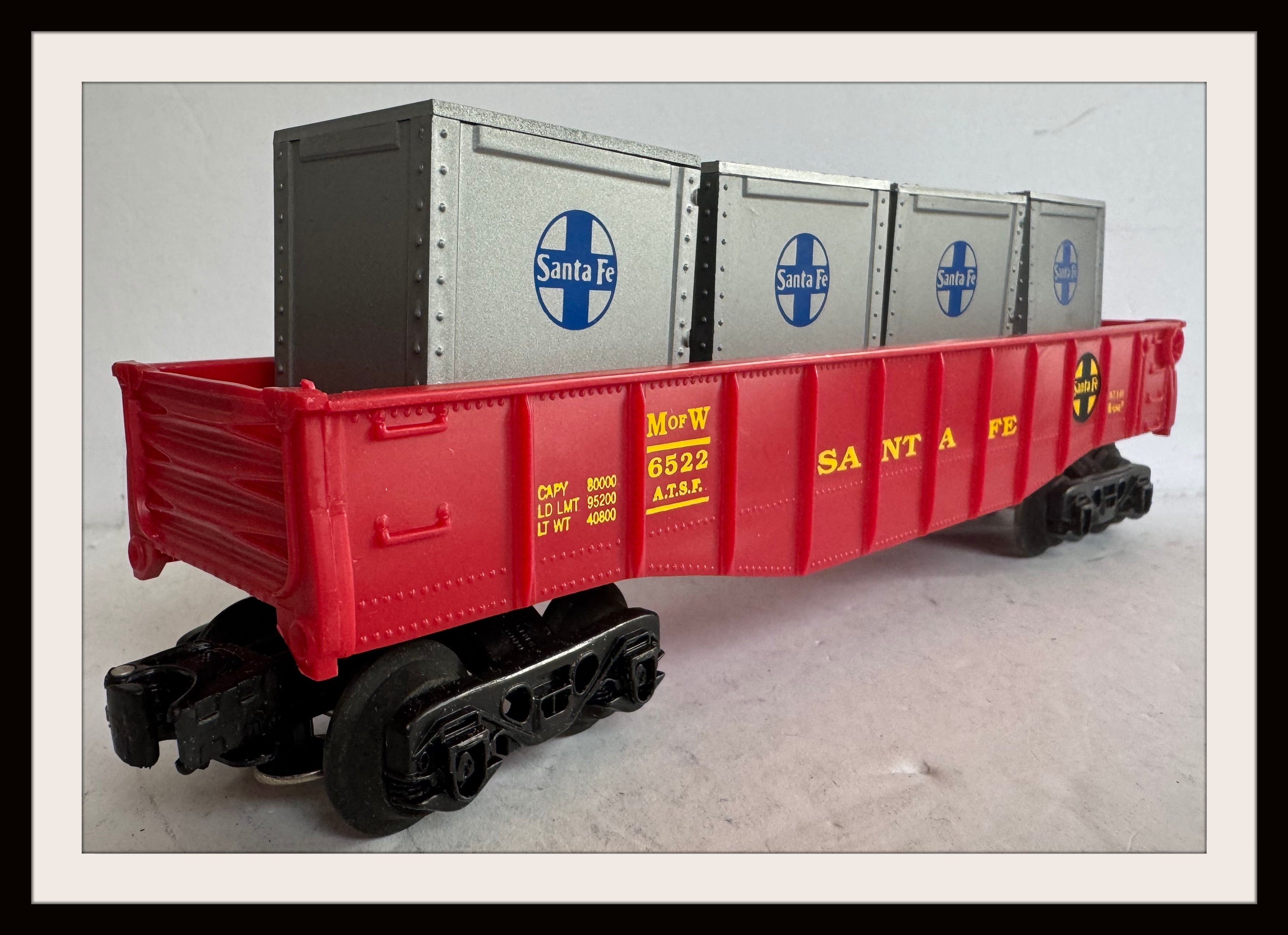 K-Line Santa Fe Maintenance Work Gondola # 6522