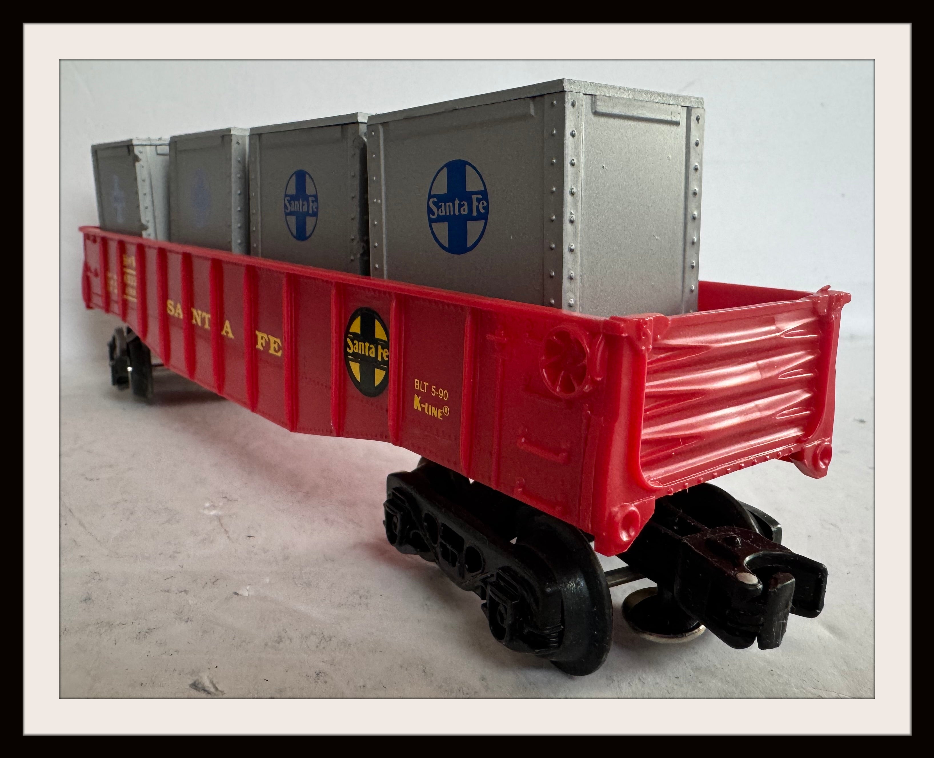 K-Line Santa Fe Maintenance Work Gondola # 6522