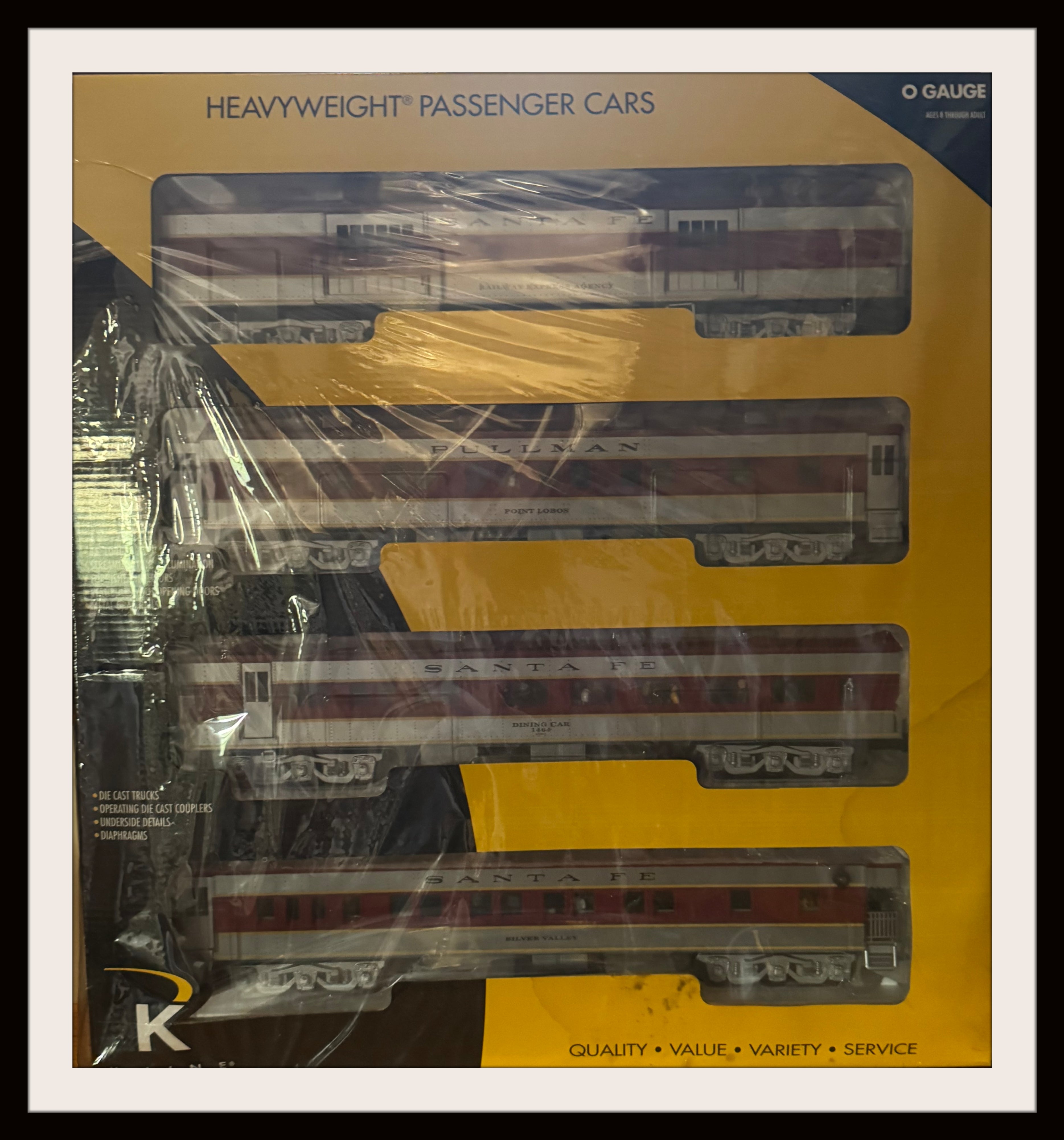 K Line Santa Fe 4 Passenger  Car Set