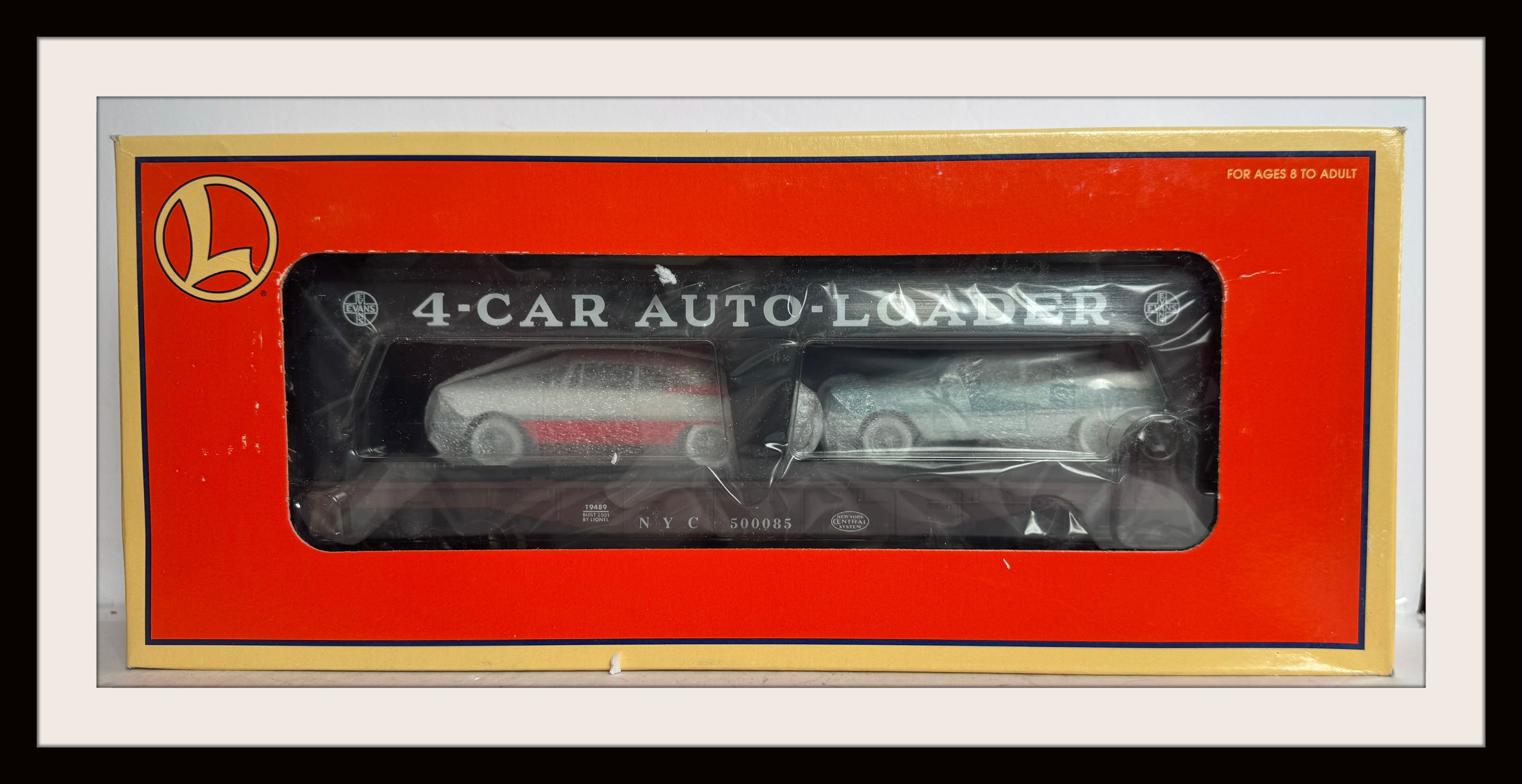 Lionel Evans 4 Car Auto Loader # 500085 with 4 Route 66 Die Cast Cars