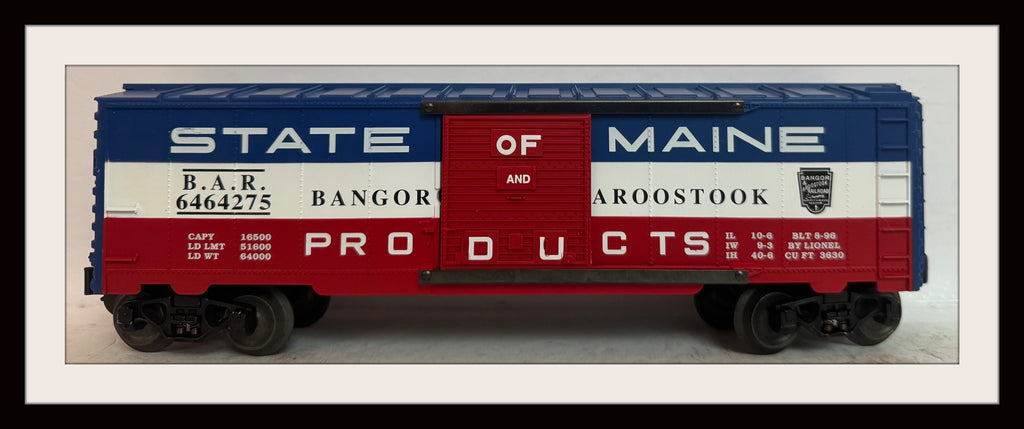 Lionel Bangor and Aroostook State of Maine Box Car # 6-19258