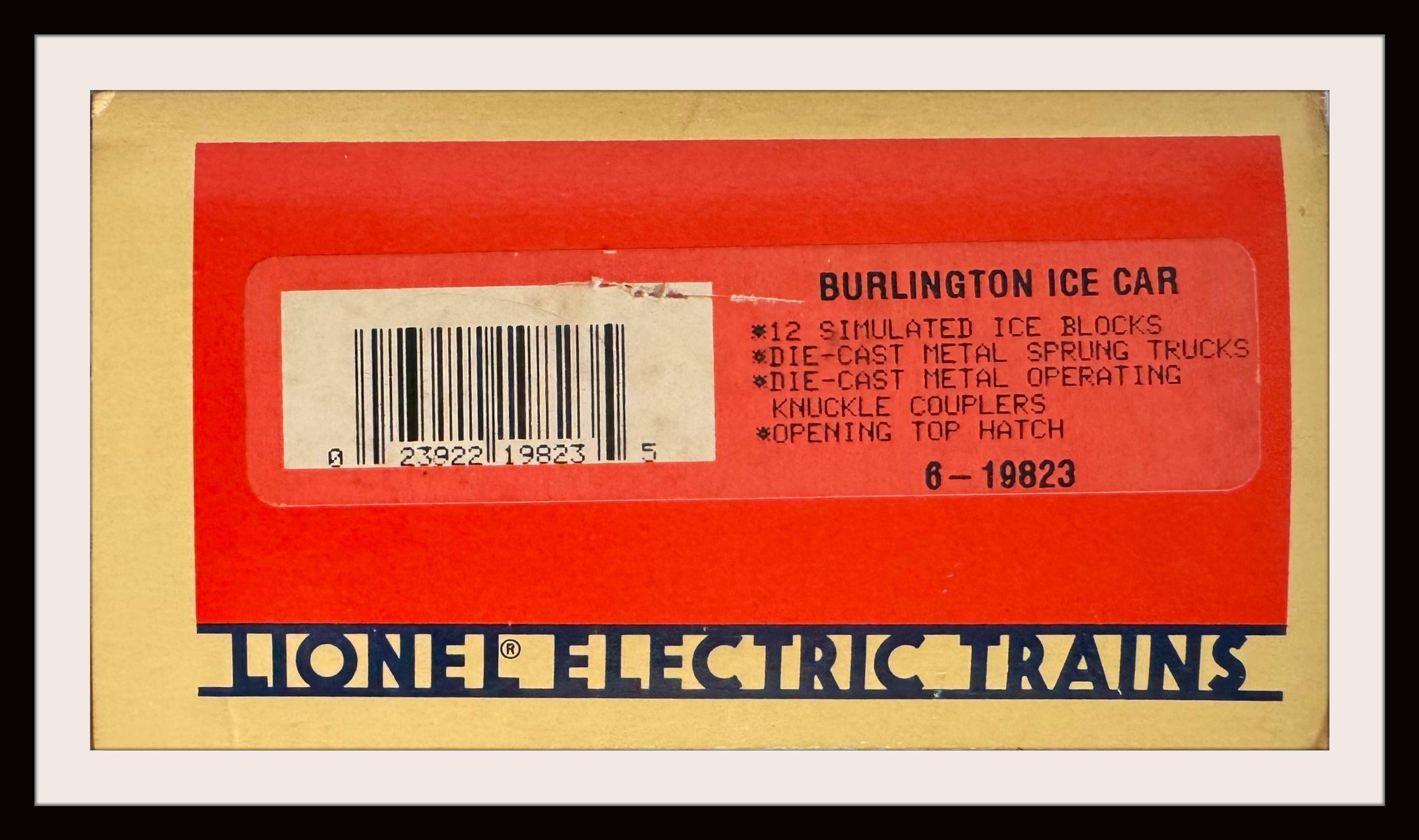 Lionel Burlington Ice Car #6-19823 New Old Stock