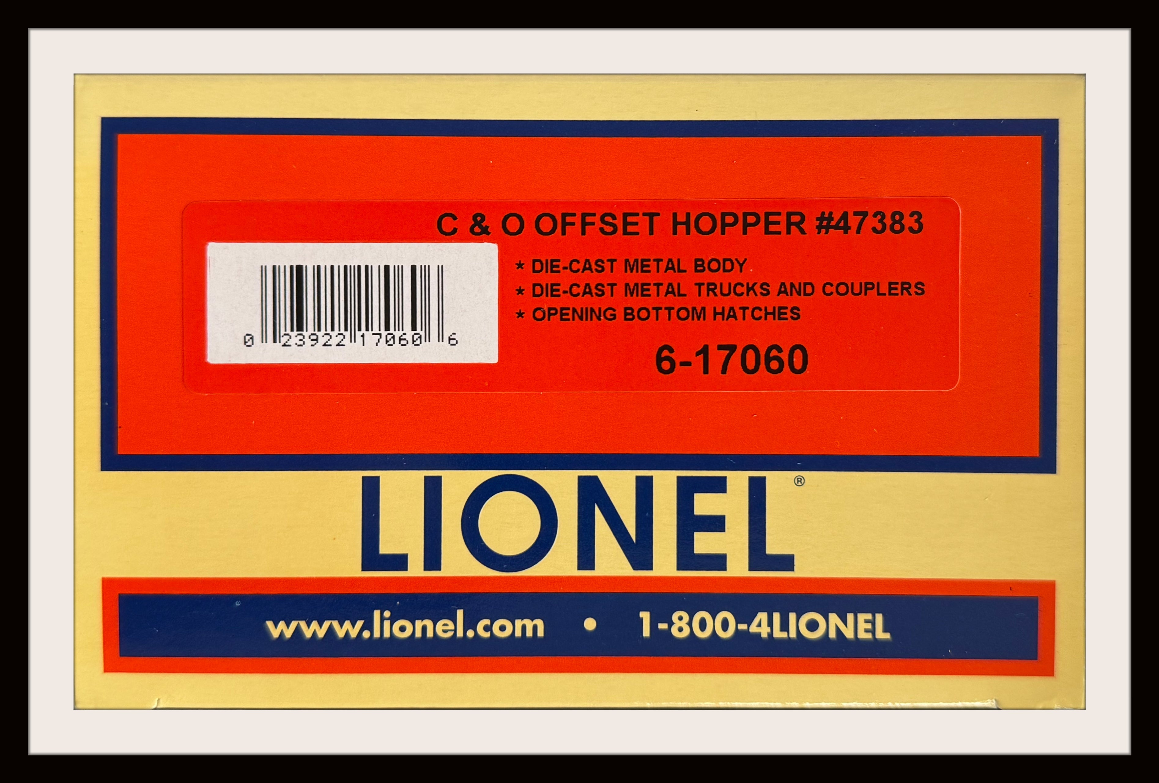 Lionel C & O Offset Hopper Car Set of 3 with Consecutive Numbers