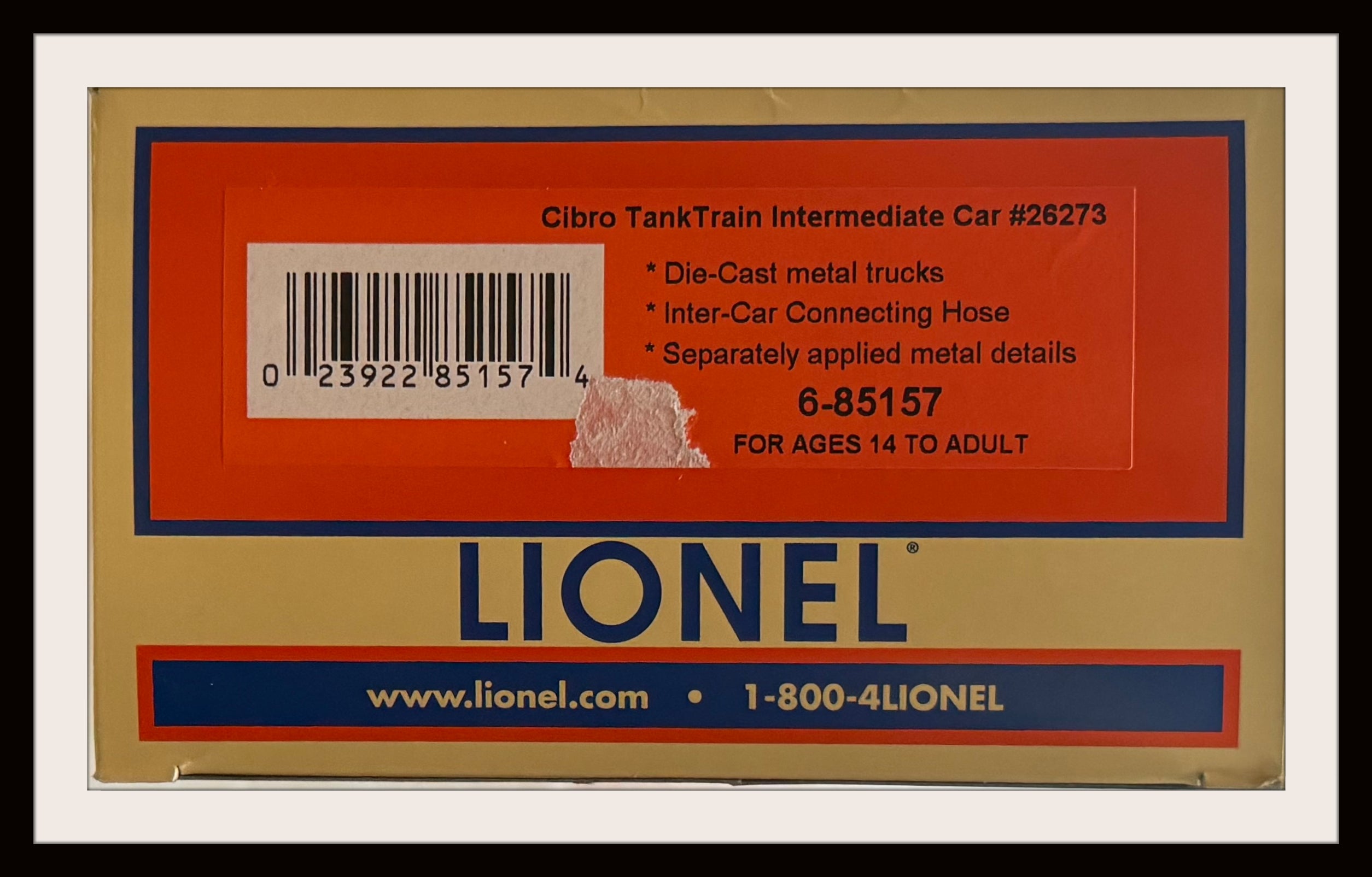 Lionel Cibro Tank Car # GATX 26273