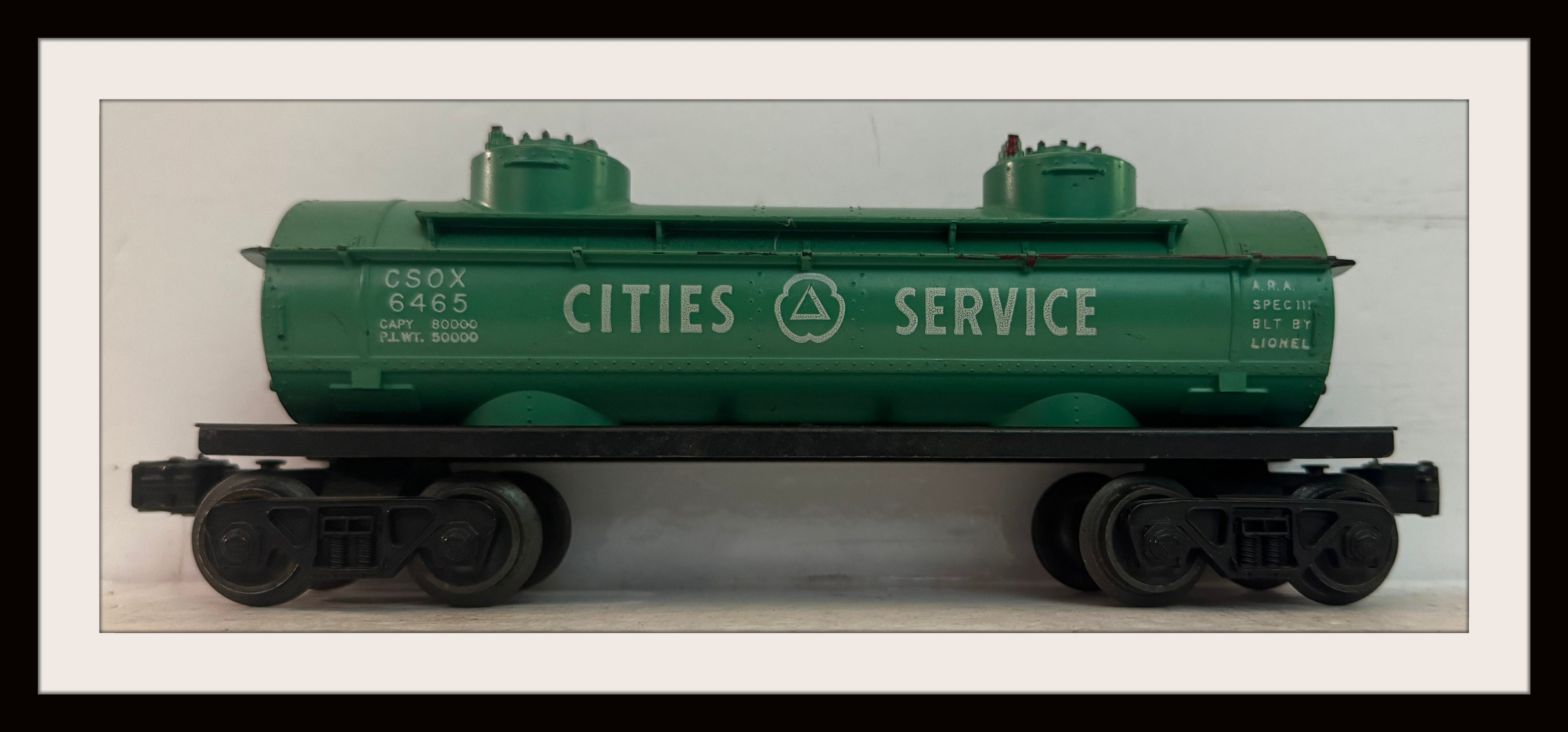 Lionel Cities Service 2 Dome Tanker # 6465