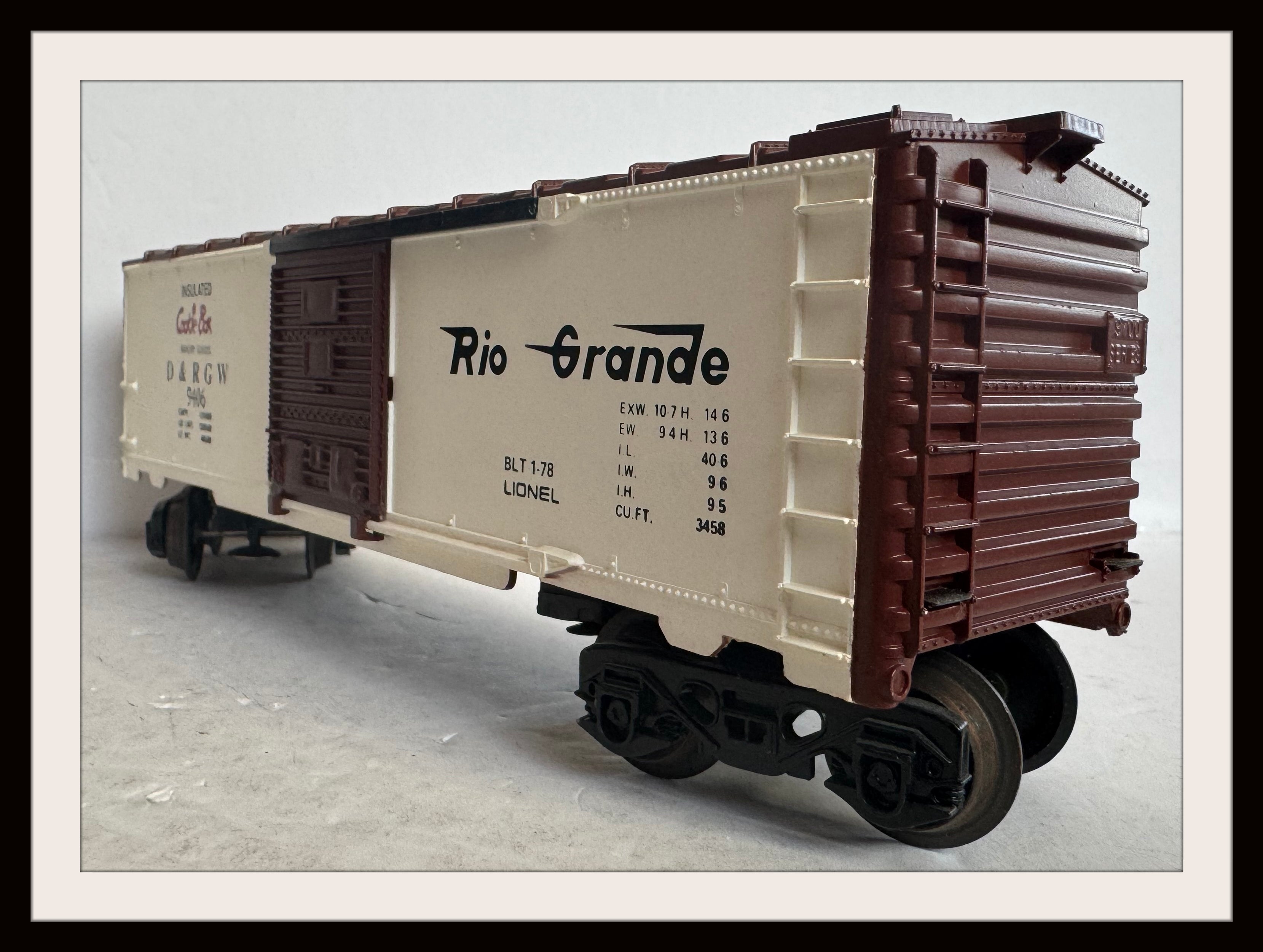 Lionel D & RGW Cookie Goods Box Car # 9406