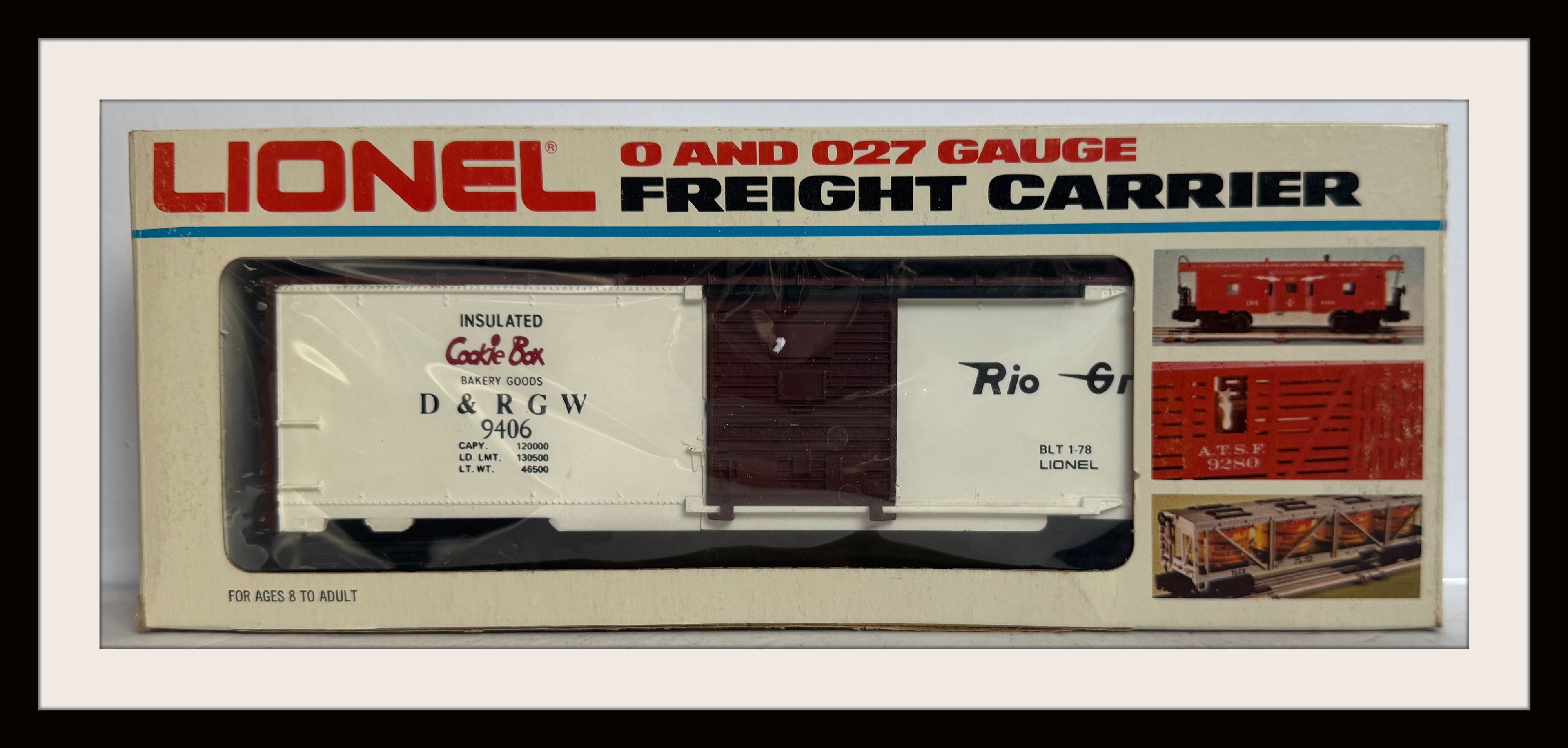 Lionel D & RGW Cookie Goods Box Car # 9406