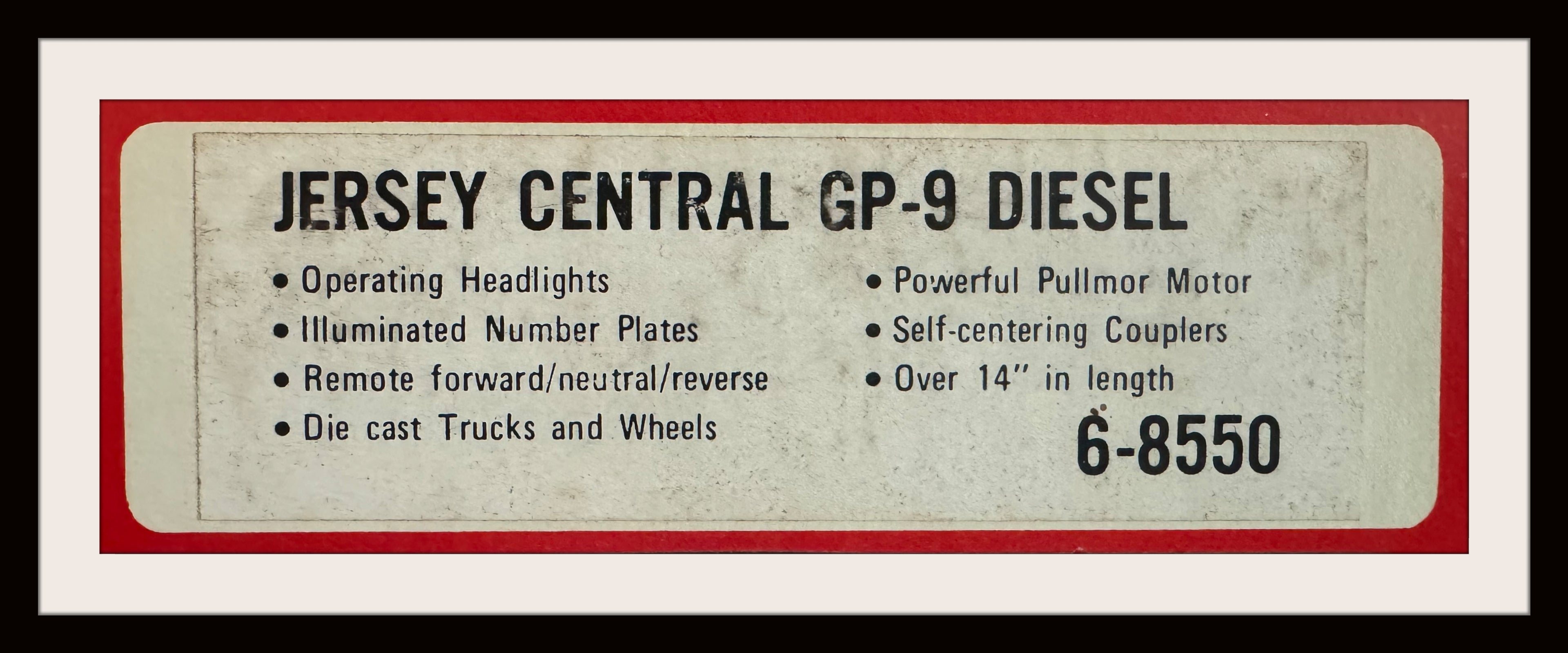 Lionel Jersey Central GP-9 # 6-8550