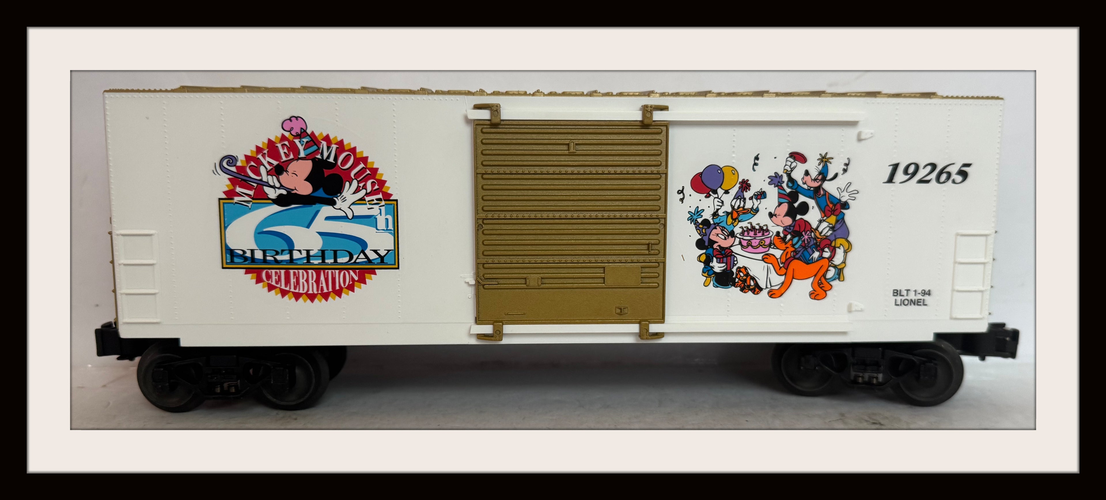 Lionel Mickey’s 65th Birthday Hi-Cube Boxcar # 6-19265