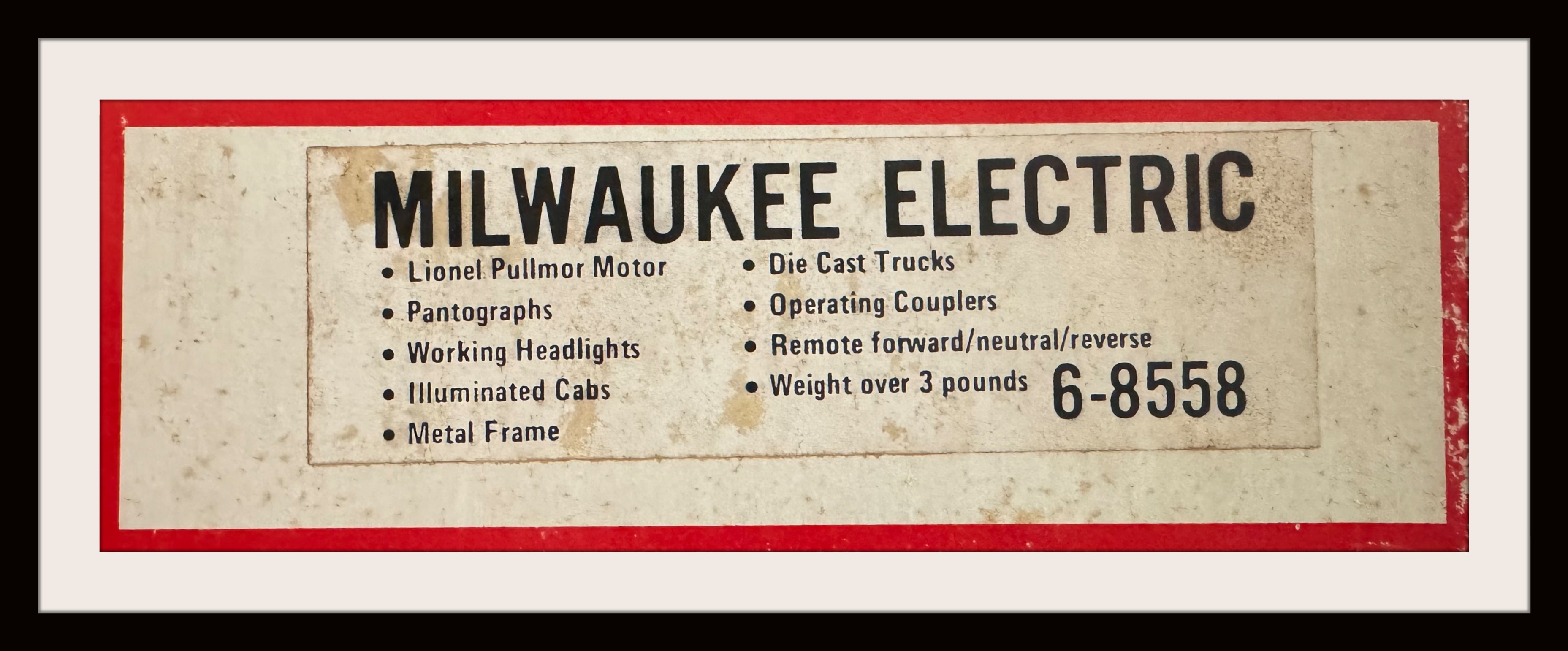 Lionel Milwaukee Road Electric #6-8558