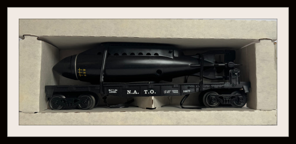 Lionel Flat Car # 16677 with Royal Navy N.A.T.O. Submarine