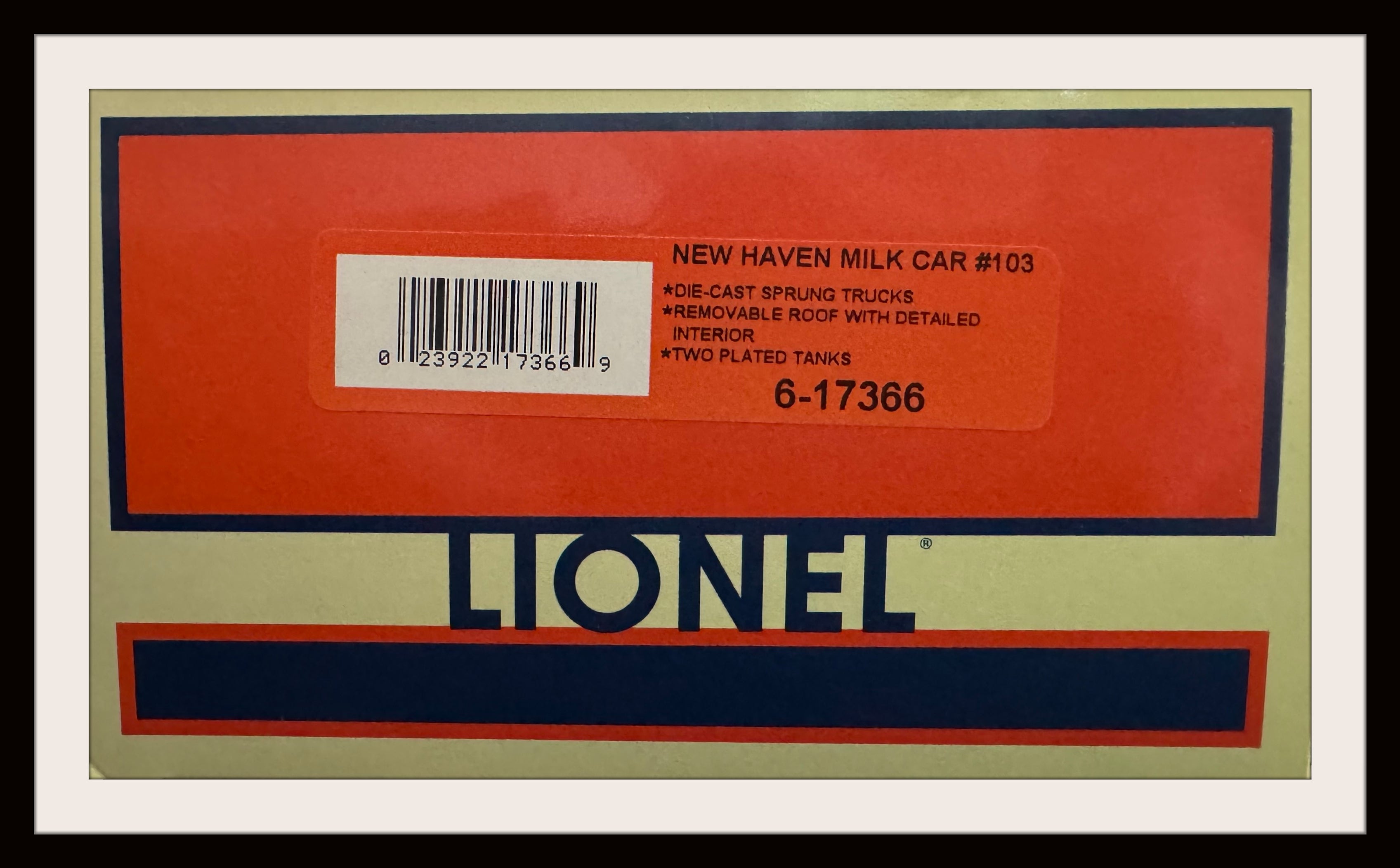Lionel New Have Milk Car # 103 New Old Stock