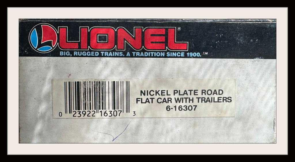 Lionel Nickel Plate Road Flat Car with Trailers # 6-16307