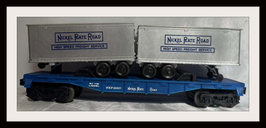 Lionel Nickel Plate Road Flat Car with Trailers # 6-16307