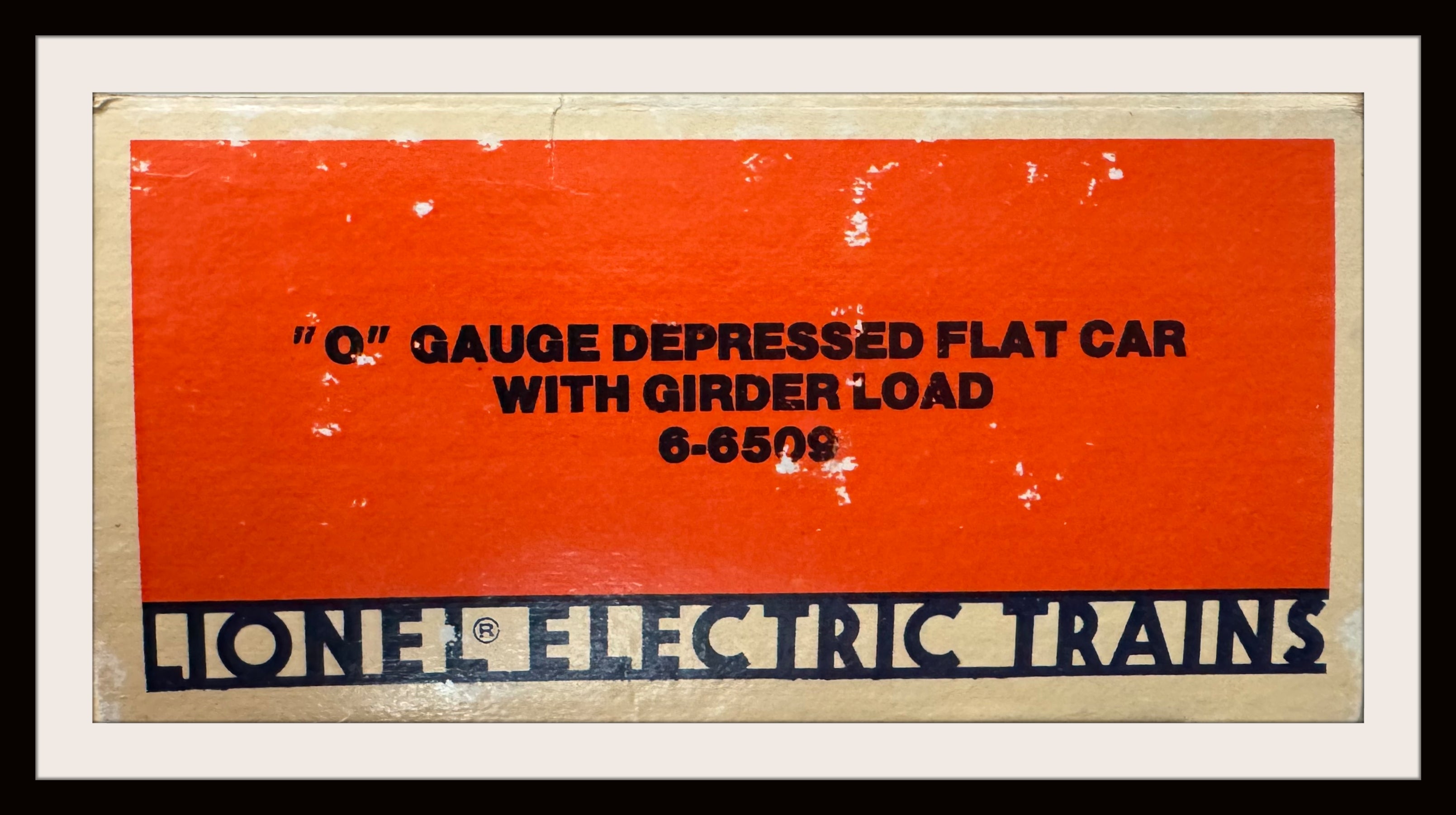 Lionel O Gauge Depressed Flat Car with Bridge Girder Load # 6-6509 Grade 7+