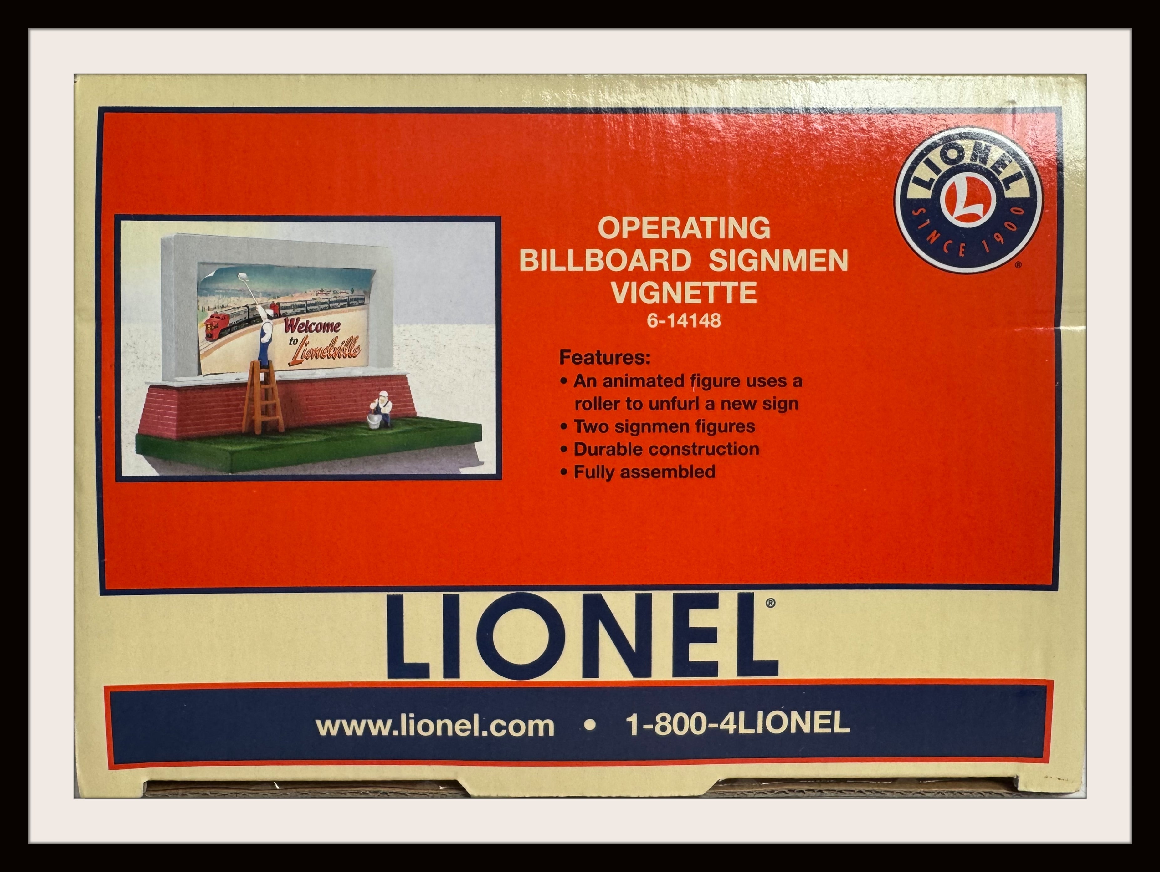 Lionel Operating Billboard Sign Men Vignette # 6-14148
