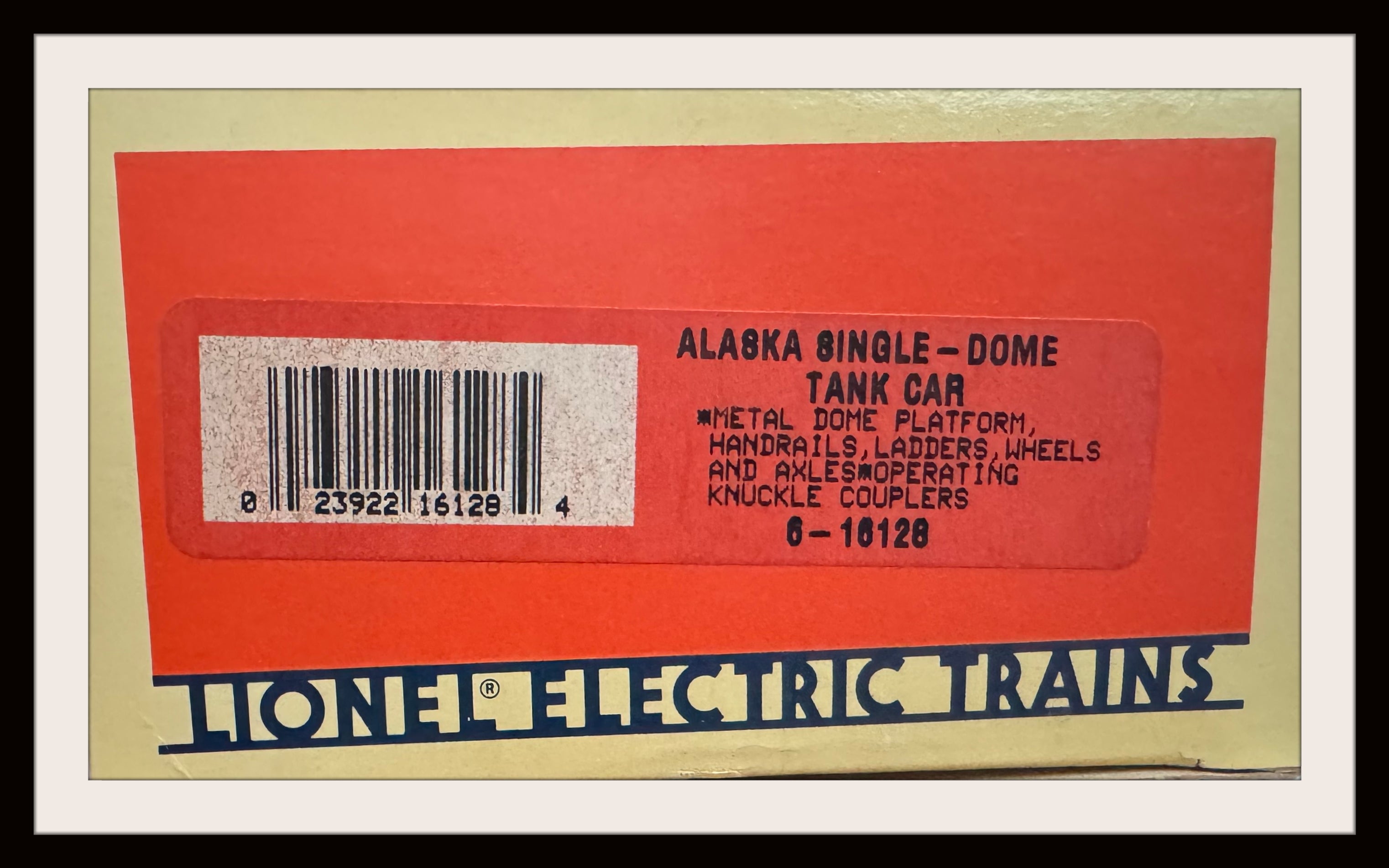 Lionel Alaska Single-Dome Tank Car # 6-16128