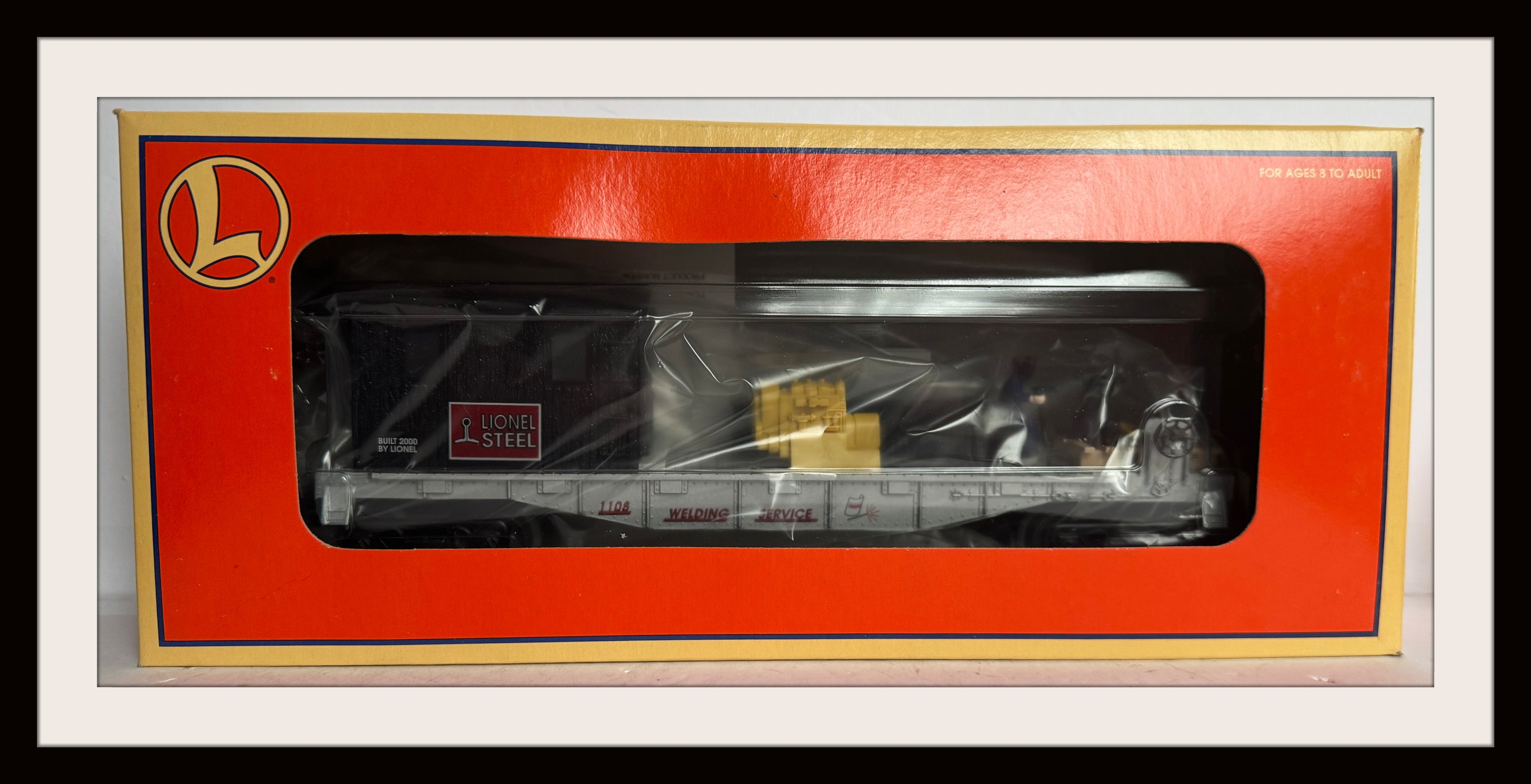 Lionel Steel Service Flat Car with Welder ad Equipment # 1108 N.O.S.