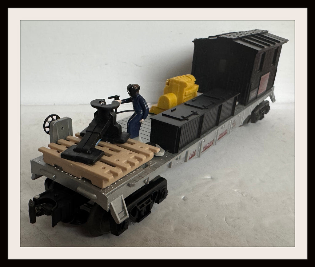 Lionel Steel Service Flat Car with Welder ad Equipment # 1108 N.O.S.