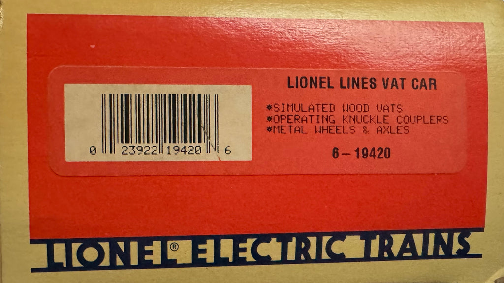 Lionel Vat Car # 6-19420
