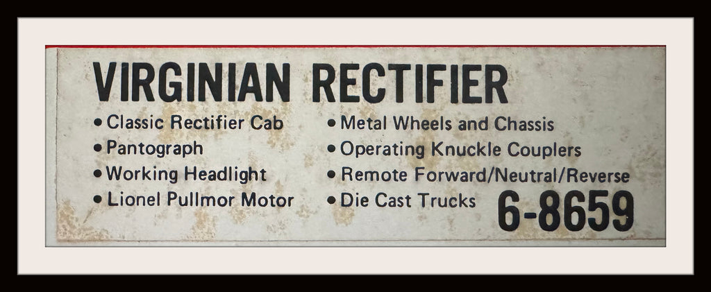 Lionel Virginia Rectifier # 6-8659