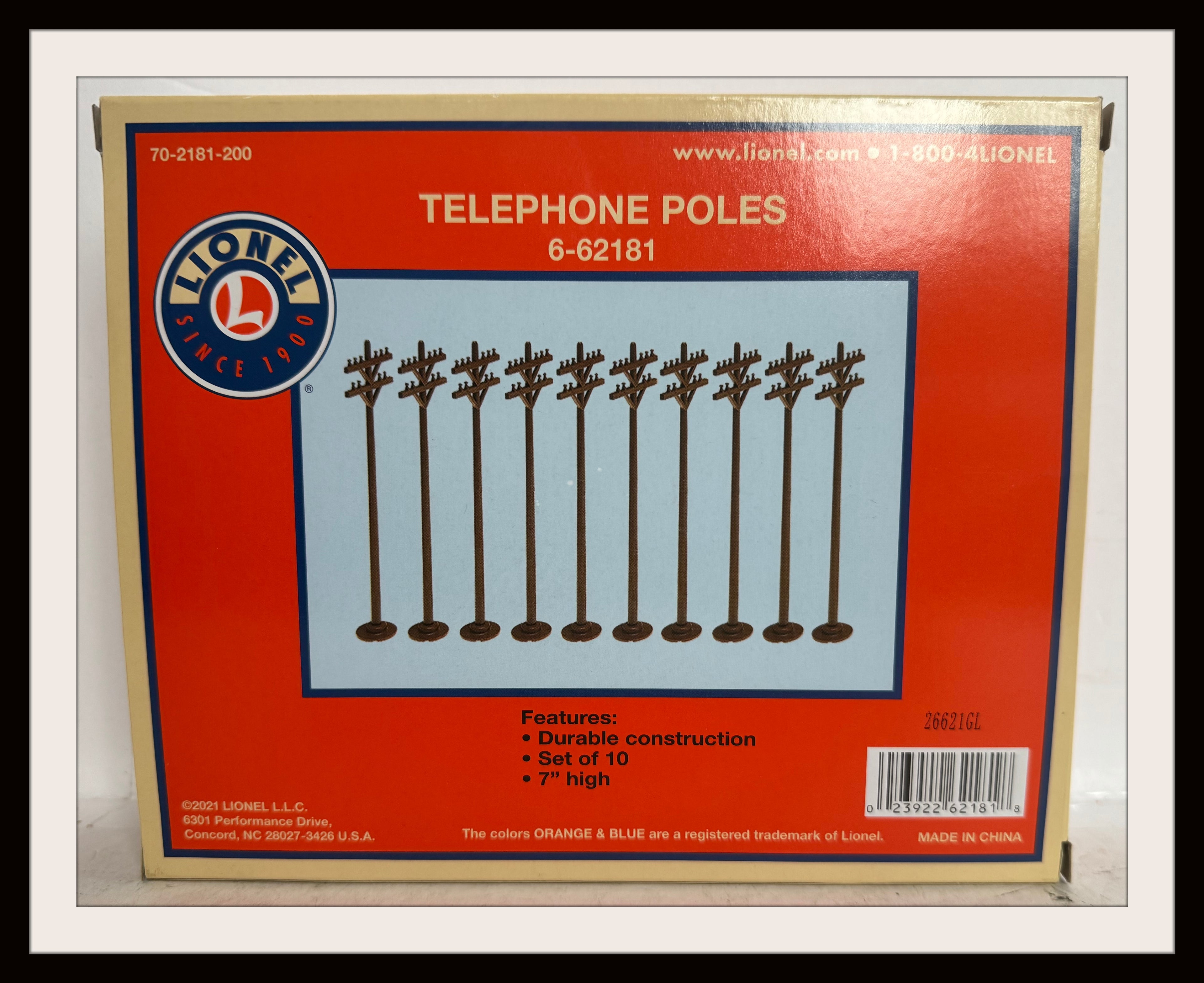 Lionel # 6-62181 Telephone Poles (10)