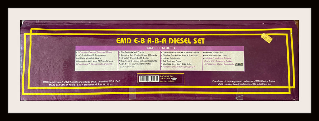 MTH EMD-8 A-B-A Diesel Set NOS