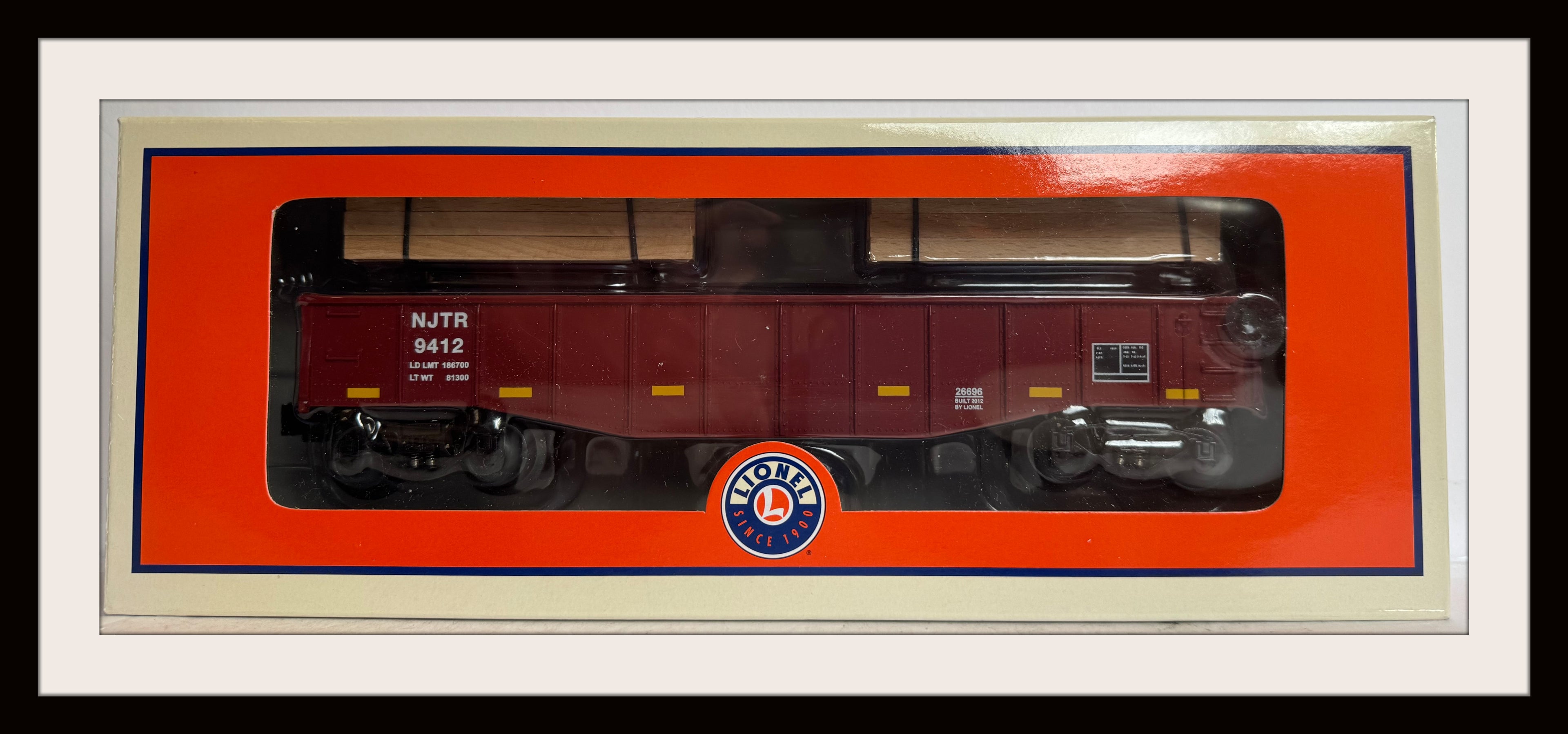 Lionel NJ Transit Gondola with Wood Load # 9412