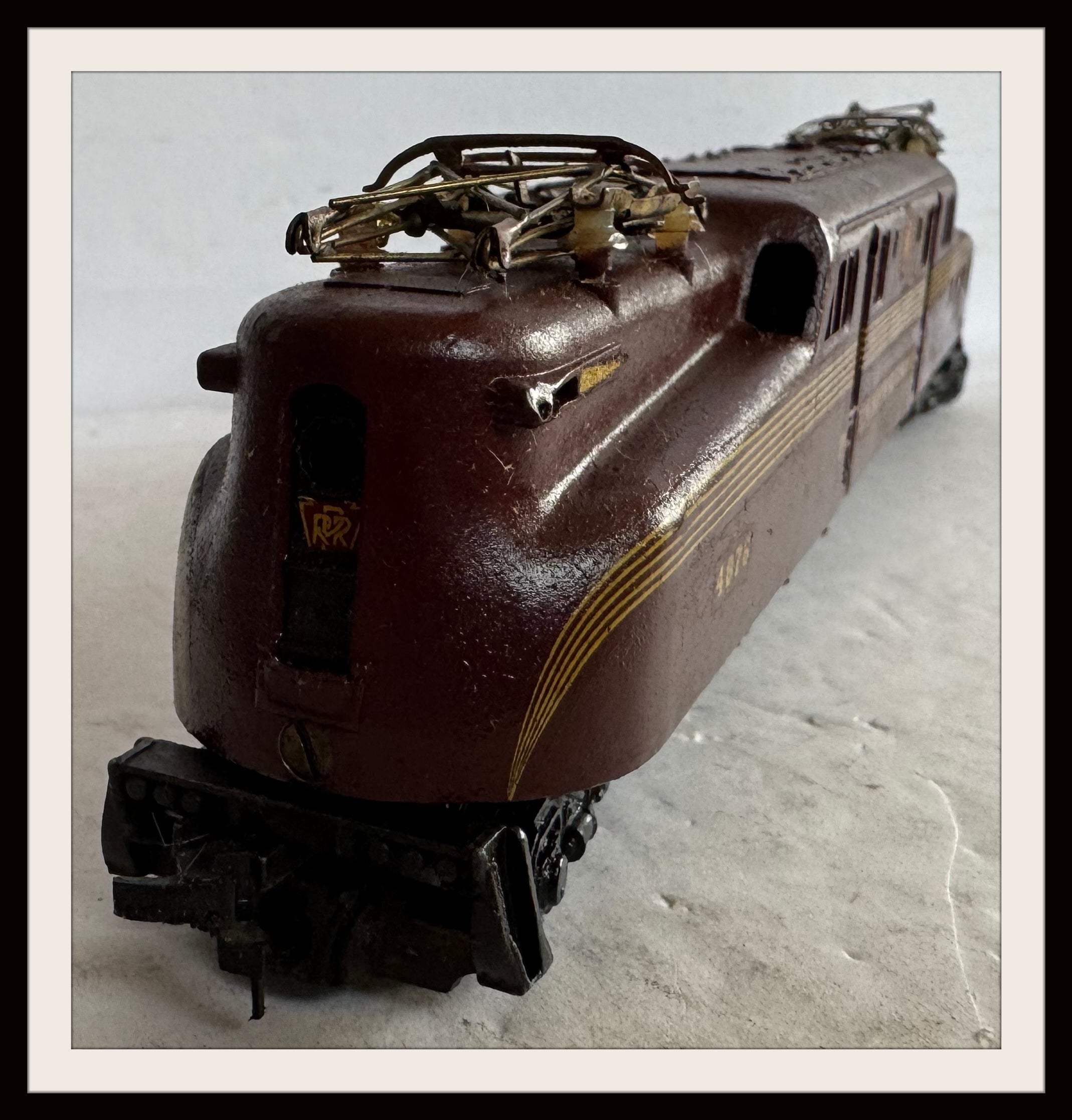 Penn Line PRR Brass CG1 with 3 Passenger Cars HO