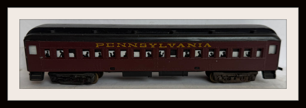 Penn Line PRR Brass CG1 with 3 Passenger Cars HO