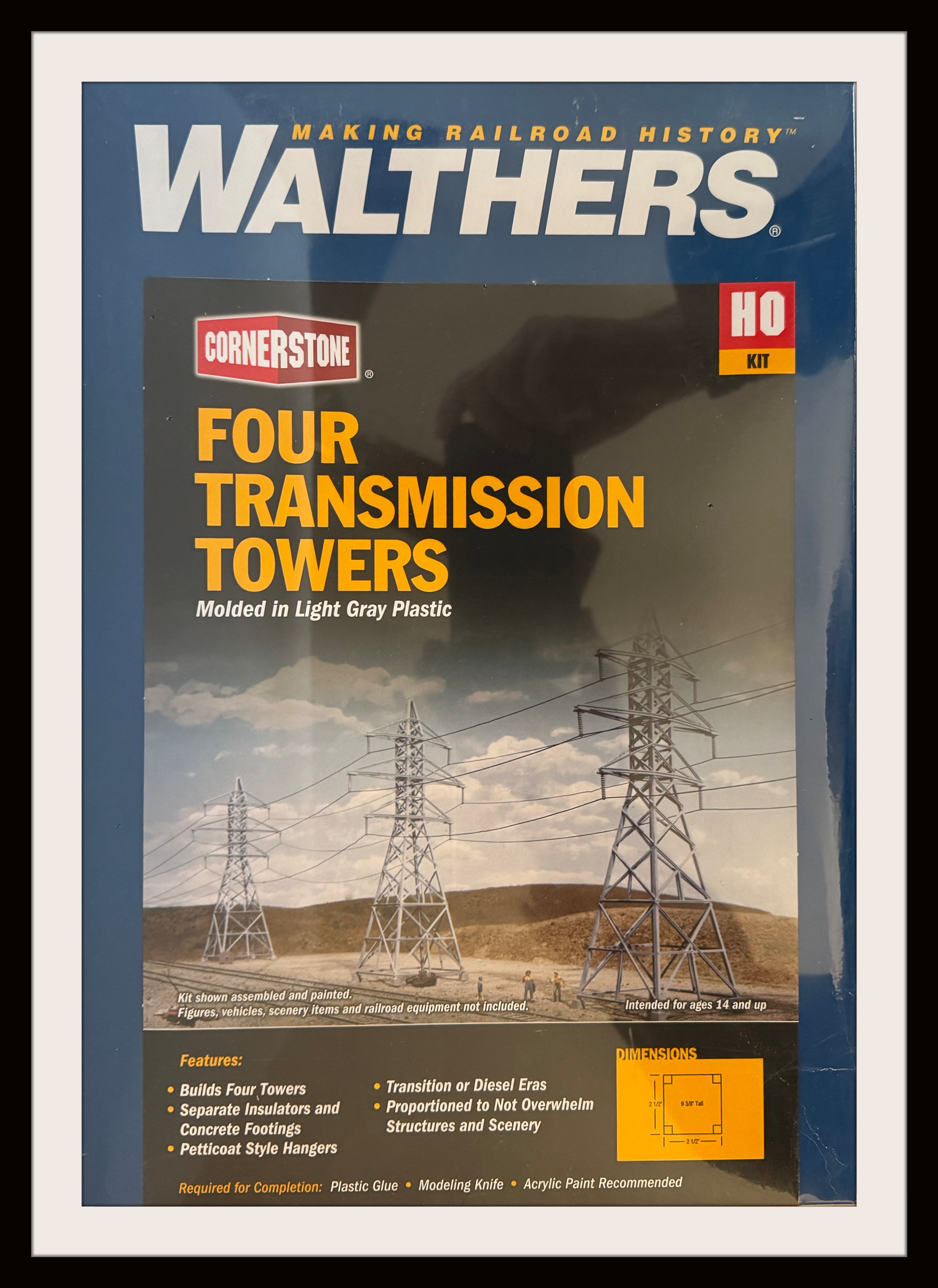 Walthers 4 Transmission Line Towers New Old Stock